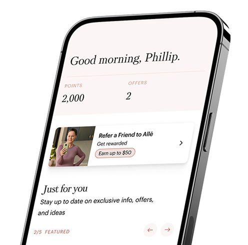 Alle app showing the earned points